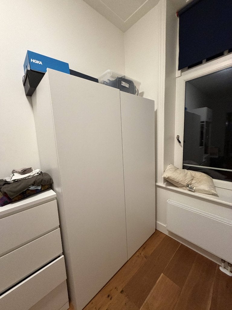 Kleding kast wit, Ophalen, Kunststof, Strak wit, 50 tot 100 cm