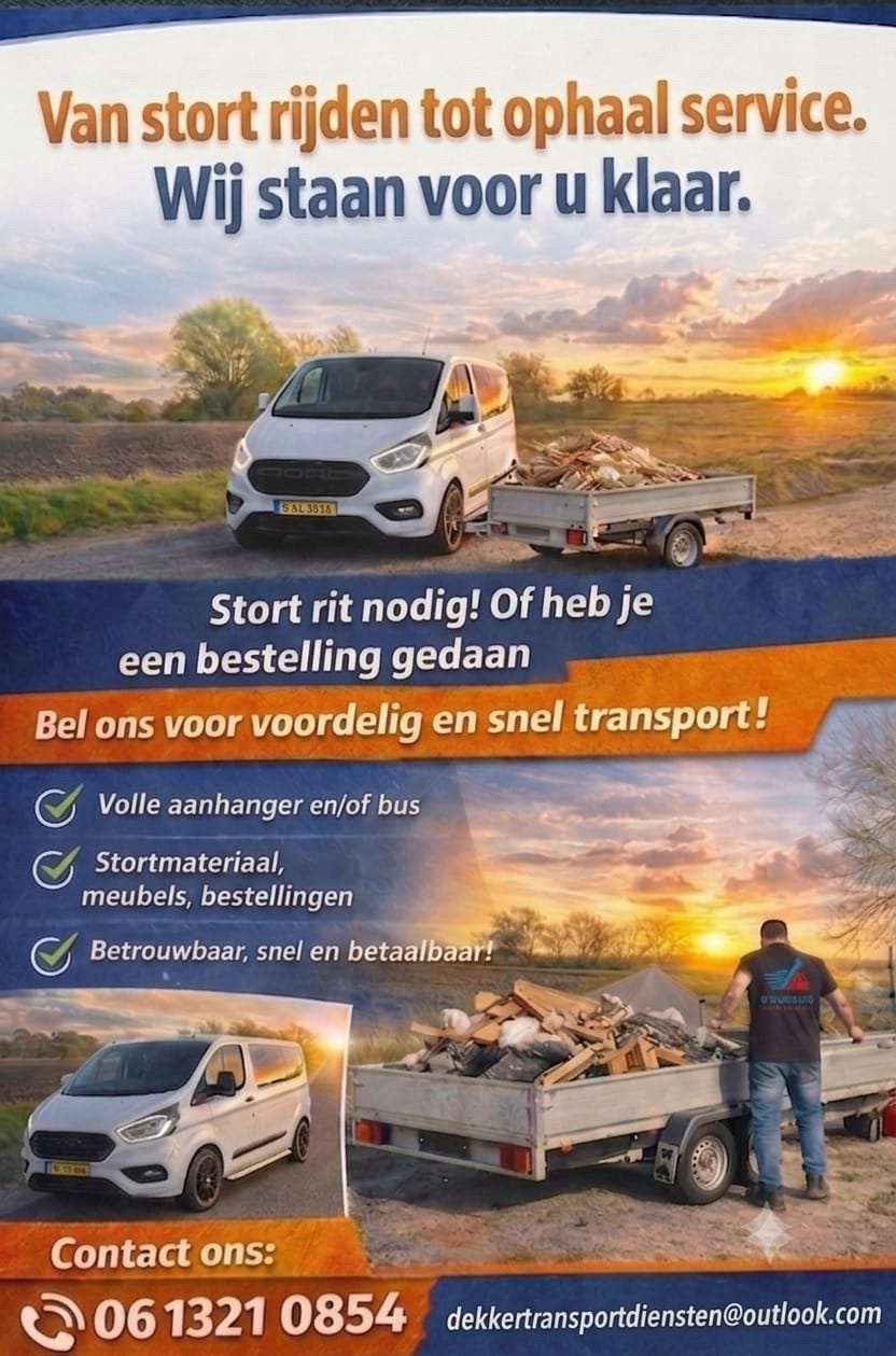 Stort rijden, ophaal service,auto transport en verhuizingen, Ophalen of Verzenden
