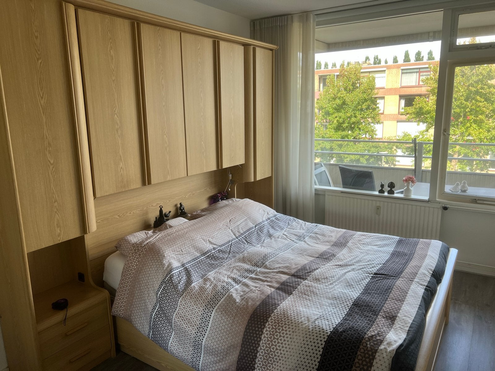 Tweepersoonsbed met ombouw en nachtkastjes, Ophalen, Overige kleuren, Tweepersoons, 200 cm