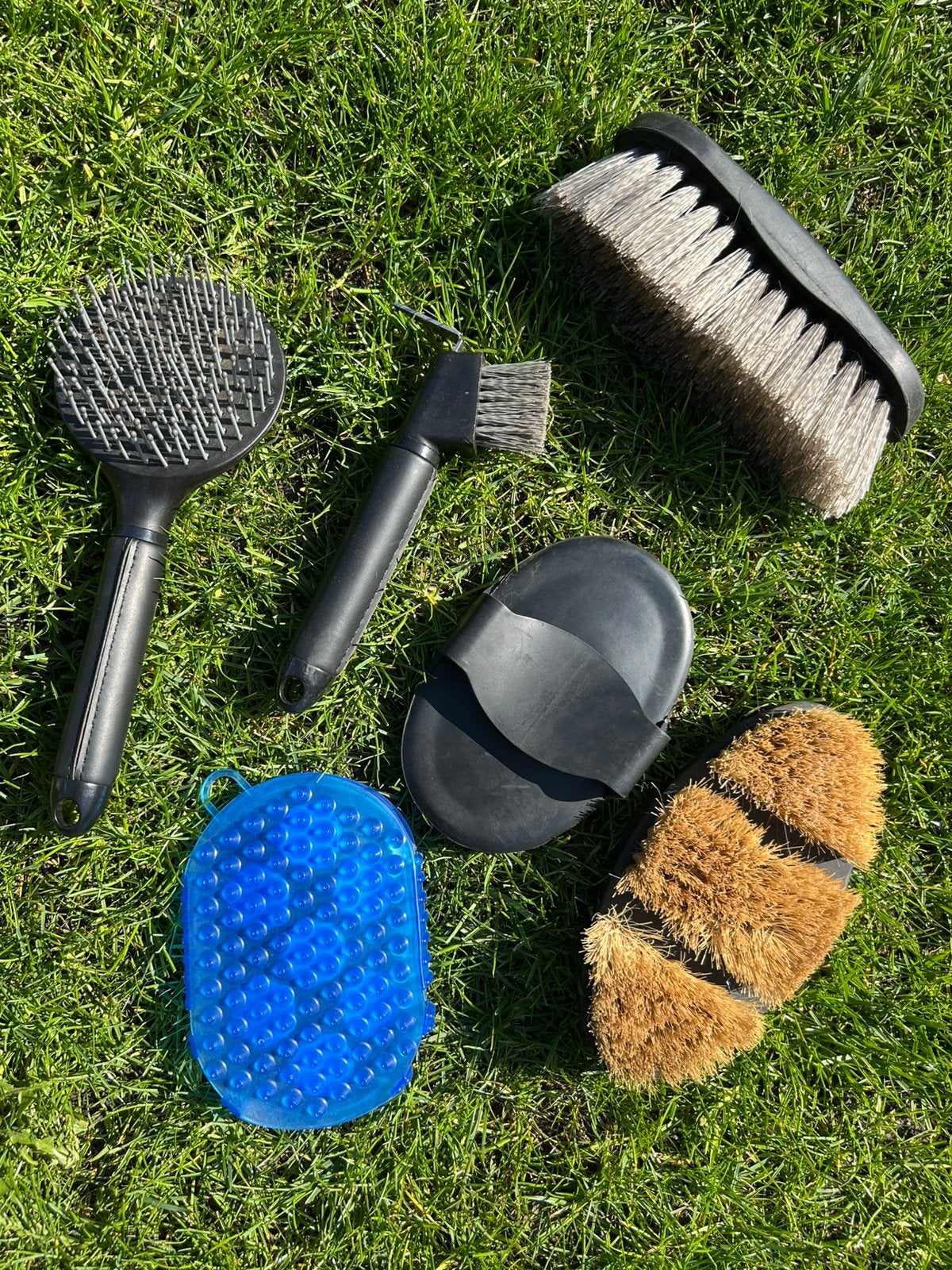 Diverse luxe borstels manenkam massage hoevenkrabber enz, Dieren en Toebehoren, Paarden en Pony's | Overige Paardenspullen, Ophalen