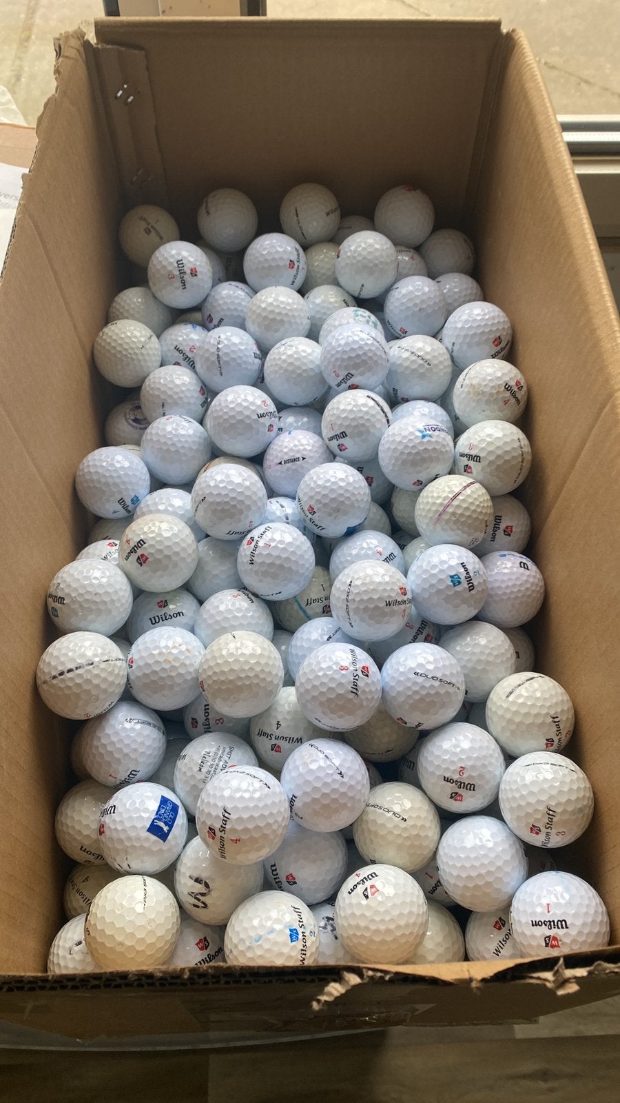100 Wilson staff duo/dx2 soft golfballen goede kwaliteit, Ophalen of Verzenden, Zo goed als nieuw, Bal(len)
