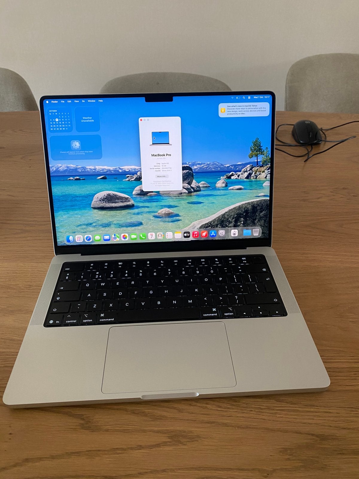 Nieuwe macbook pro m5 14 inch 16gb 1tb 2 cycli