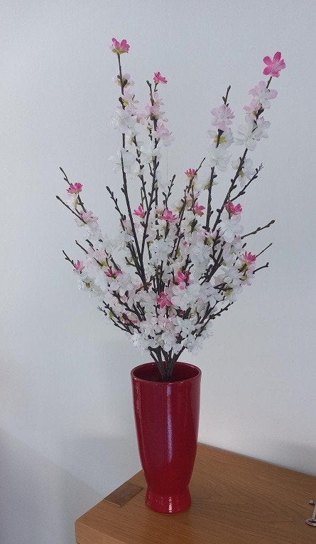 Design Rode Vaas, Overige materialen, 30 cm, Ophalen of Verzenden, Zo goed als nieuw