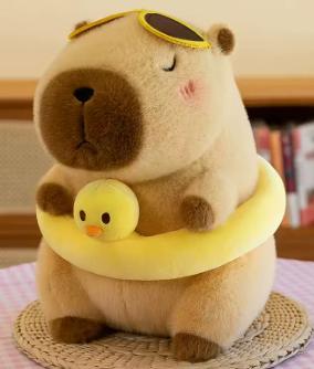 Capybara luxe knuffel met zwemband (23cm), Ophalen of Verzenden, Nieuw, Overige typen