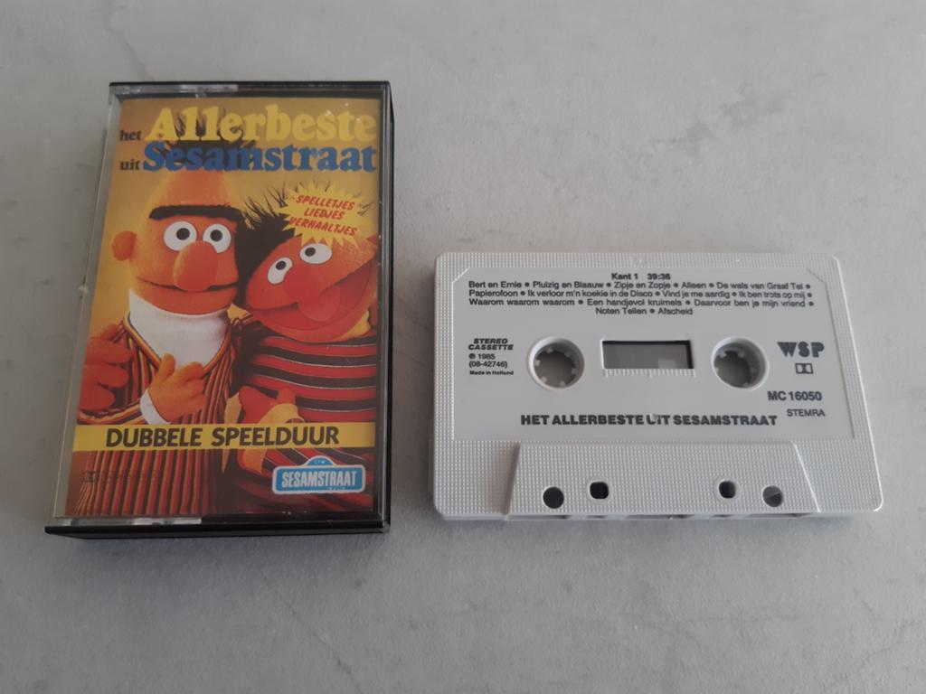 Het allerbeste uit Sesamstraat - Cassettebandje. Dubbele spe, Ophalen of Verzenden, Gebruikt, Kinderen en Jeugd, 1 bandje
