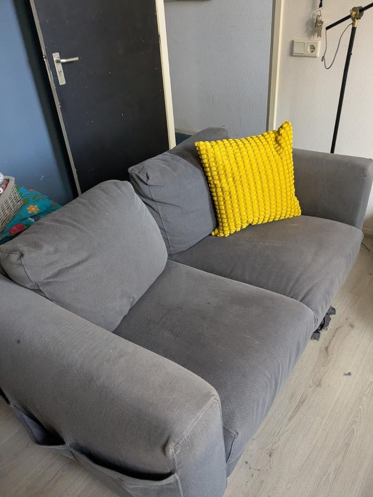 Grijze Ikea Norsborg bank, Ophalen, Gebruikt, 75 tot 100 cm, Tweepersoons