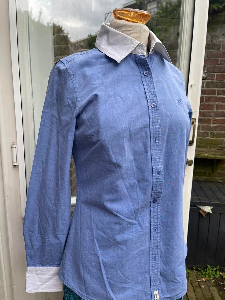 Pepe jeans blouse mt M zgan soepele katoen vintage, Ophalen of Verzenden, Zo goed als nieuw, Maat 38/40 (M), Blauw