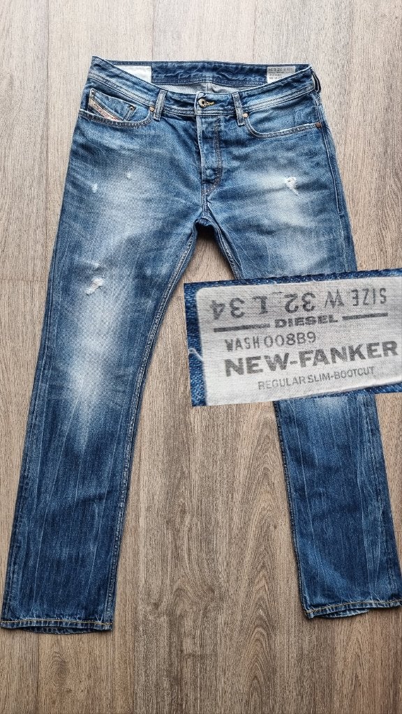 Diesel NEW-FANKER W32 L34 | 32X34 #Vintage #Bootcut #y2k, Diesel, Blauw, Diesel, W32 (confectie 46) of kleiner