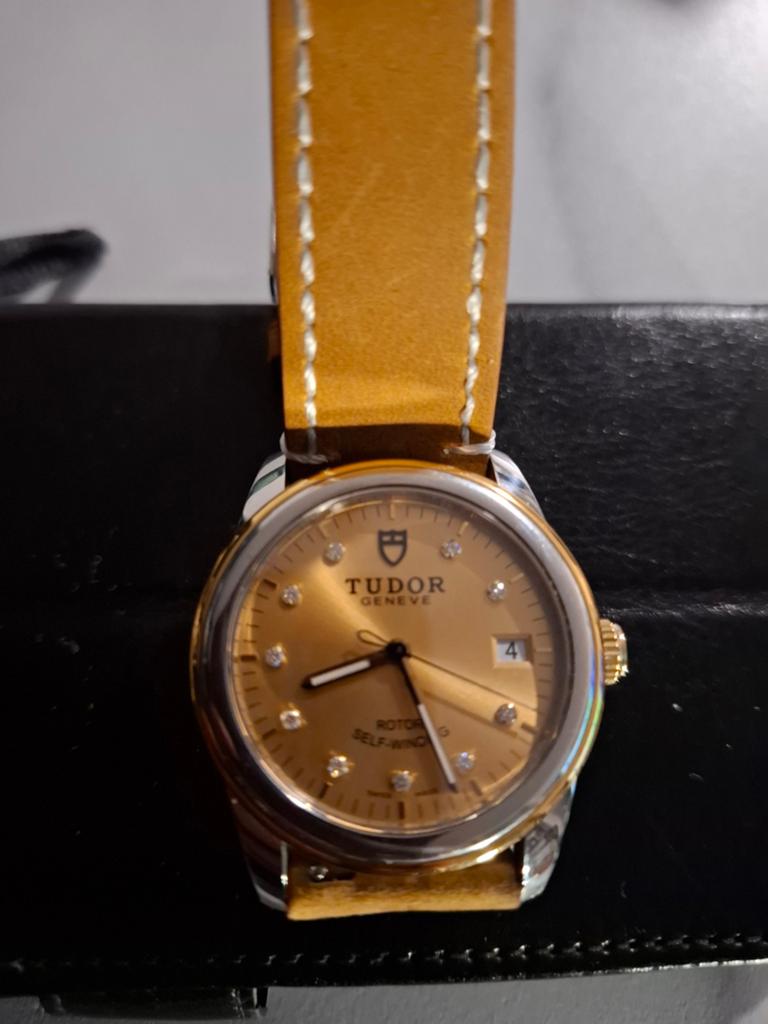 T.k. Tudor ( ROLEX ) Glamour Date,  nette staat , origineel, Ophalen of Verzenden, Zo goed als nieuw, Goud, Rolex