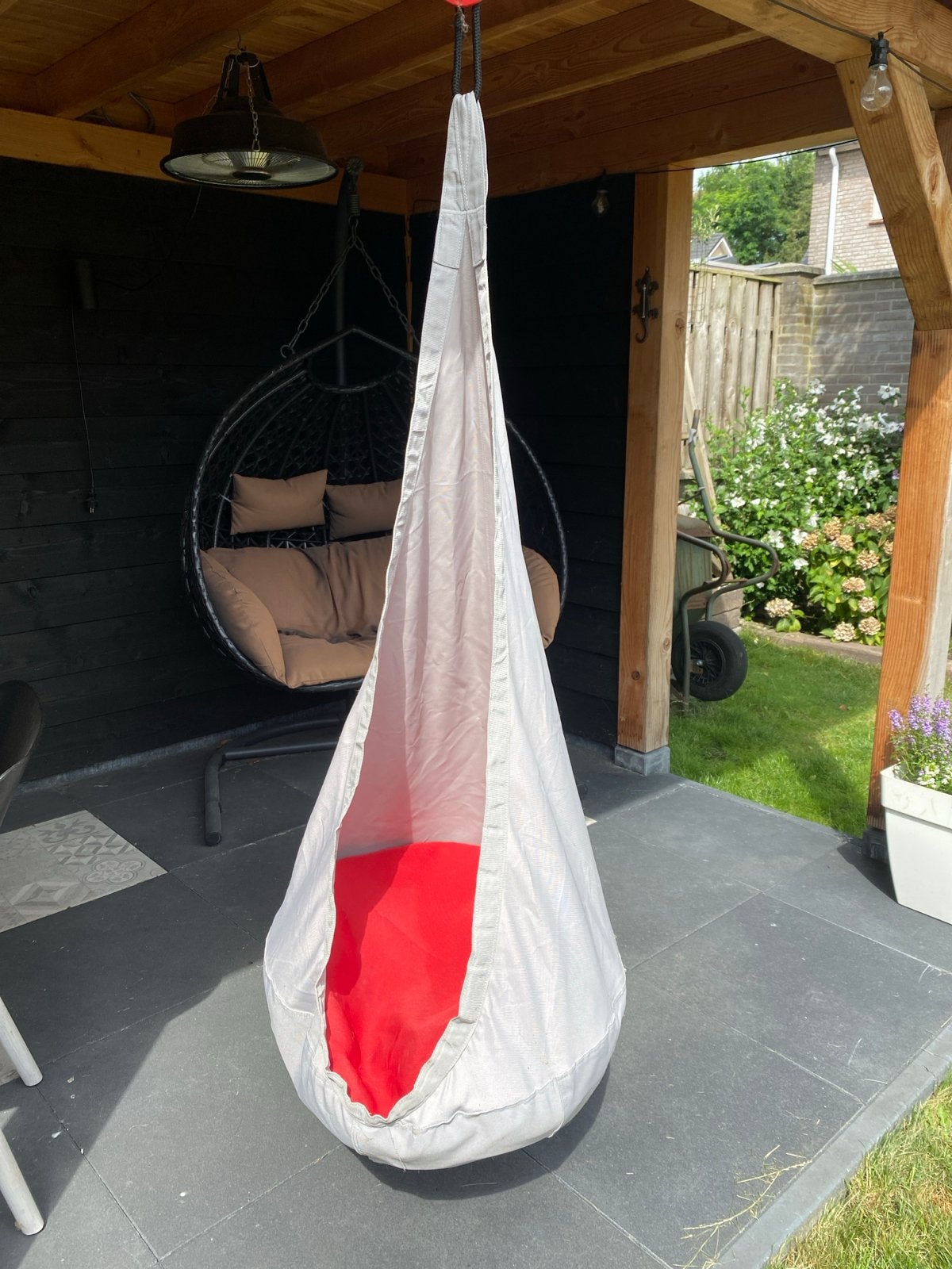 Comfortabele hangzitzak - Ideaal voor ontspanning, Ophalen of Verzenden, Gebruikt, Wit, Zitzak