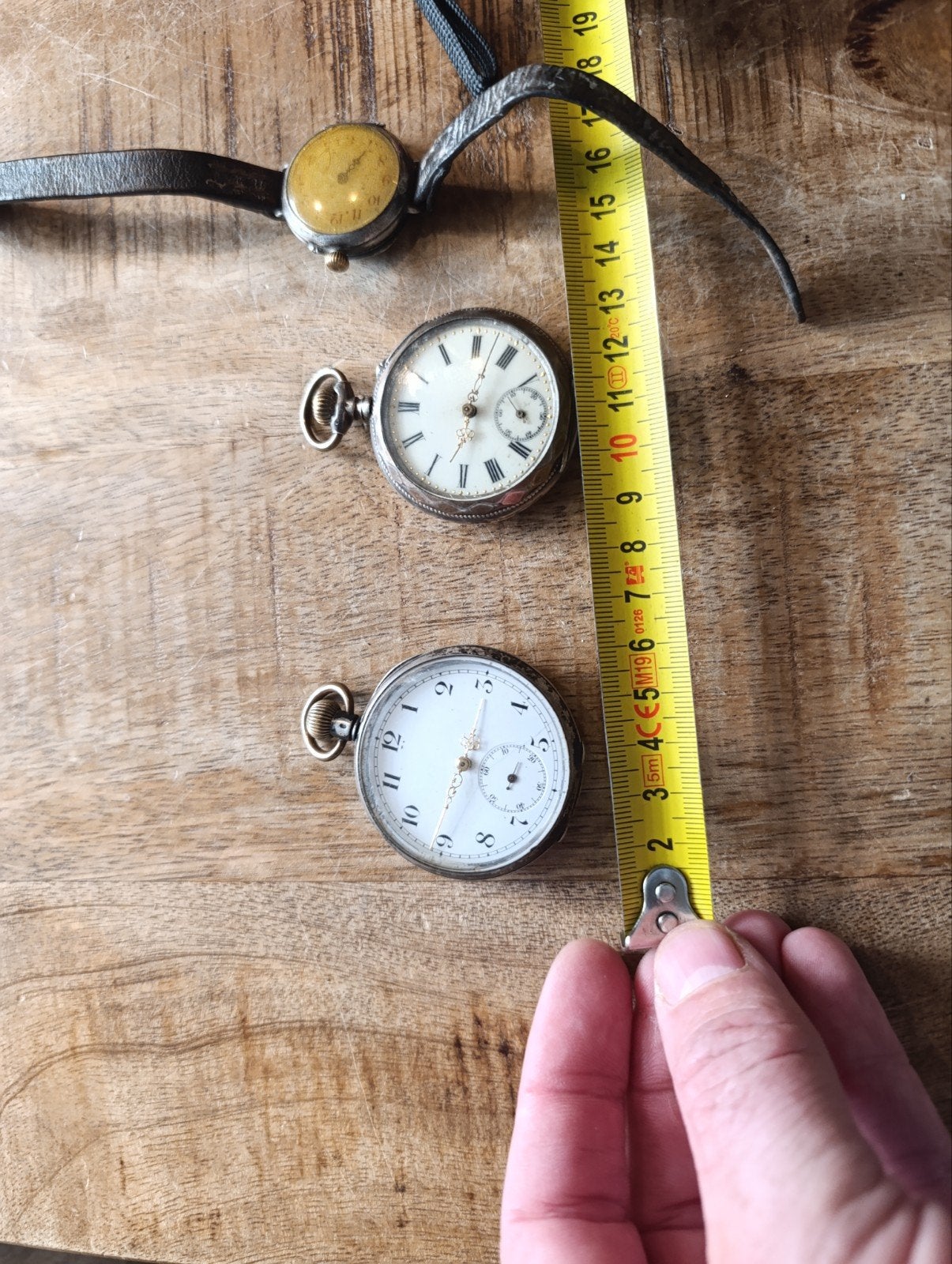 3 zilveren zakhorloges: 2 heren (925/800) en 1 dames (800), Ophalen of Verzenden, Zilver