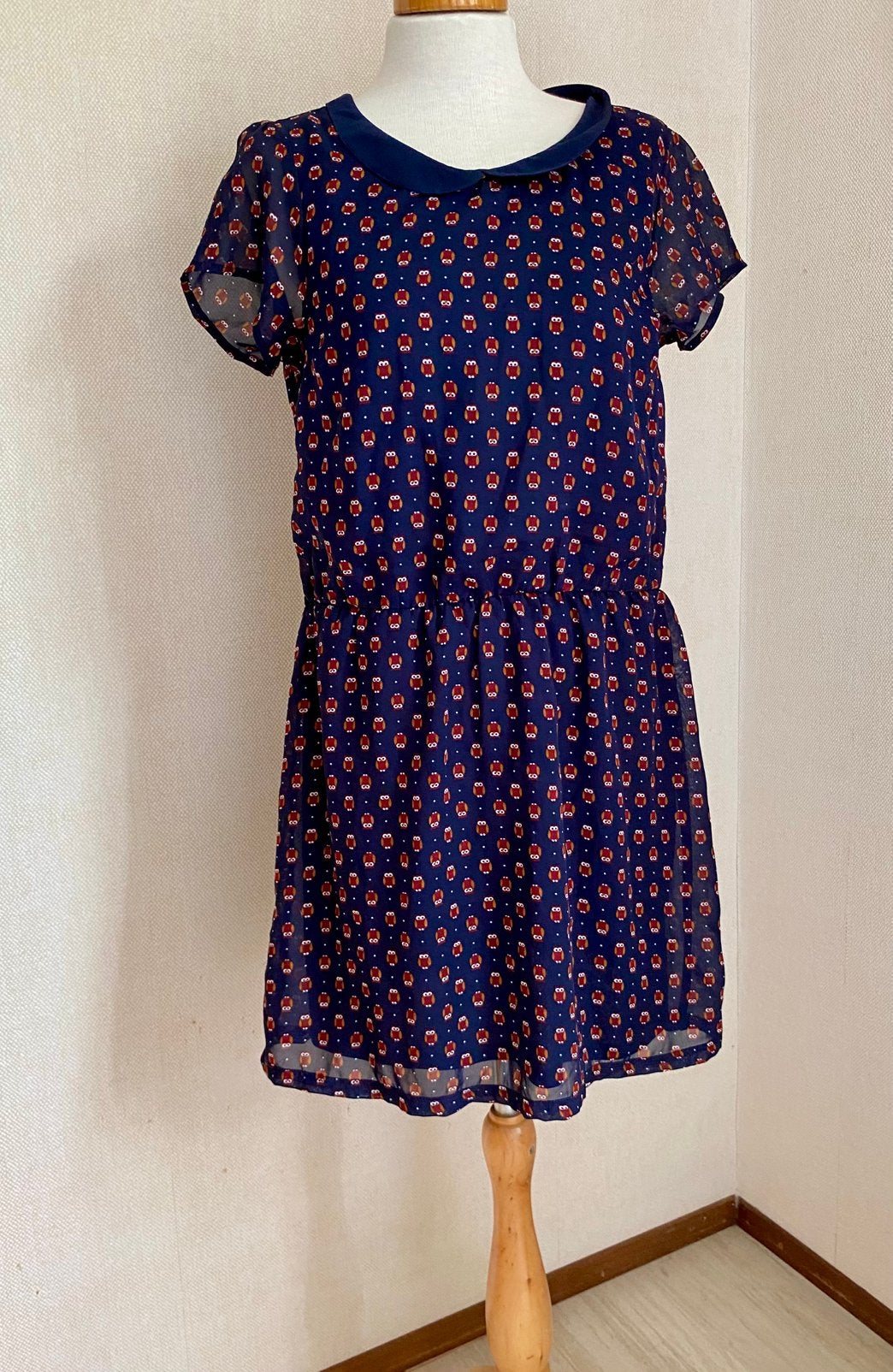Schattige uiltjes jurk - Lola & Liza - Maat M**, Kleding | Dames, Jurken, Maat 38/40 (M), Blauw, Ophalen of Verzenden, Zo goed als nieuw