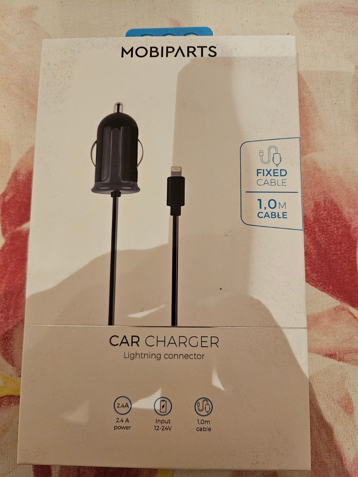 MobiParts Apple Auto Oplader - Lightning Connector 1m, Ophalen of Verzenden