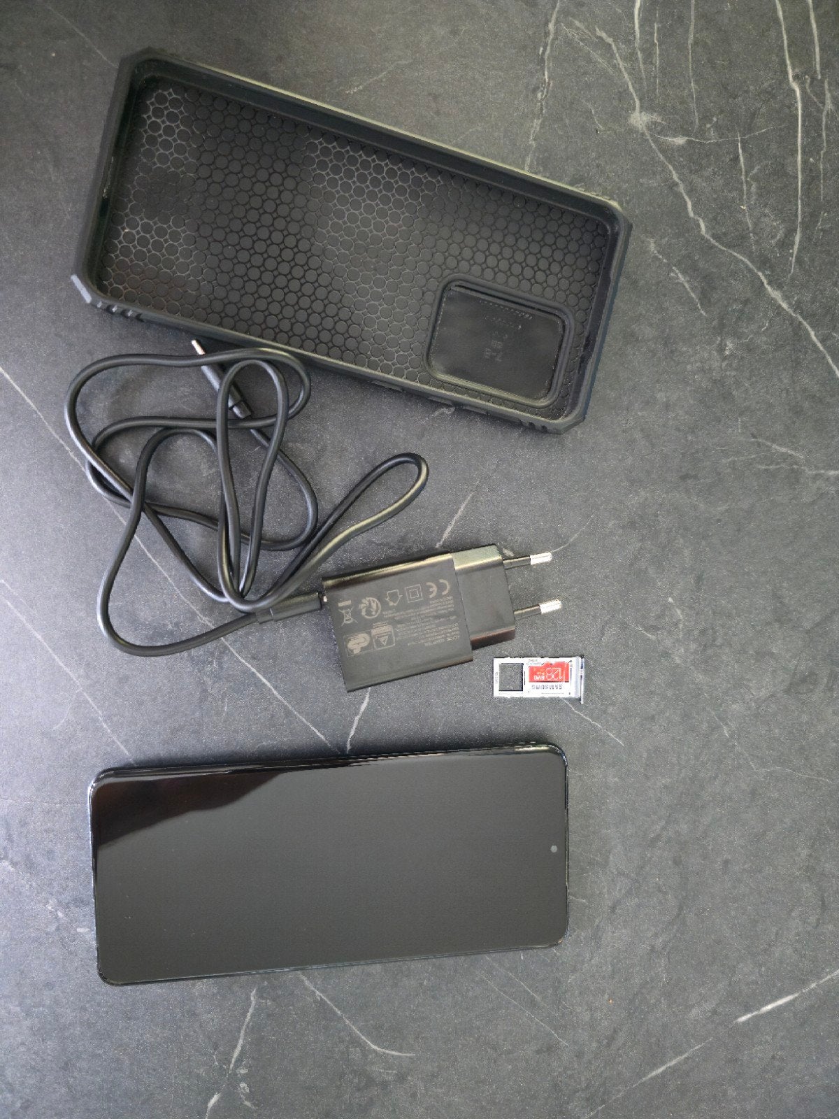 Samsung Galaxy S20 Ultra 5G 128GB Zwart met hoesje, Gebruikt, Galaxy S20, Zwart, Touchscreen