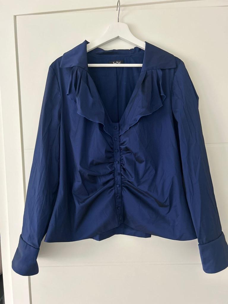 Vera Mont Blouse Blauw Maat L, Ophalen of Verzenden, Zo goed als nieuw, Maat 38/40 (M), Blauw