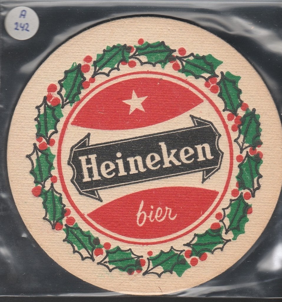 Bierviltje Heineken A 242, Verzamelen, Verzenden, Gebruikt, Viltje(s), Heineken