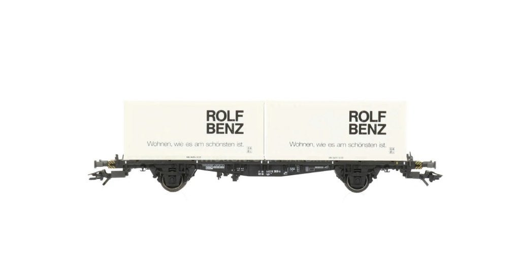 Marklin H0 4850 Containerwagen met twee containers Rolf Benz, Wisselstroom, Wagon, Ophalen of Verzenden, Zo goed als nieuw