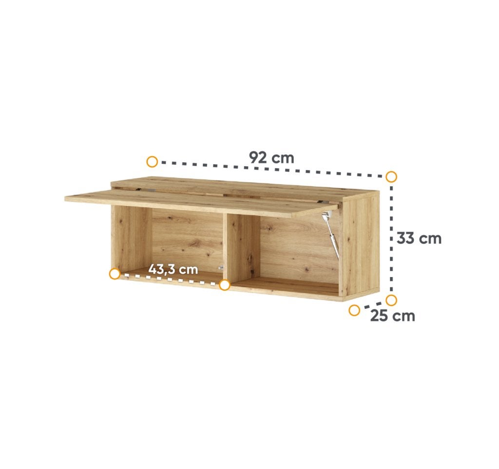 Concept wandkast smal - Eikenkleur, Niet ingevuld, Niet ingevuld, Niet ingevuld