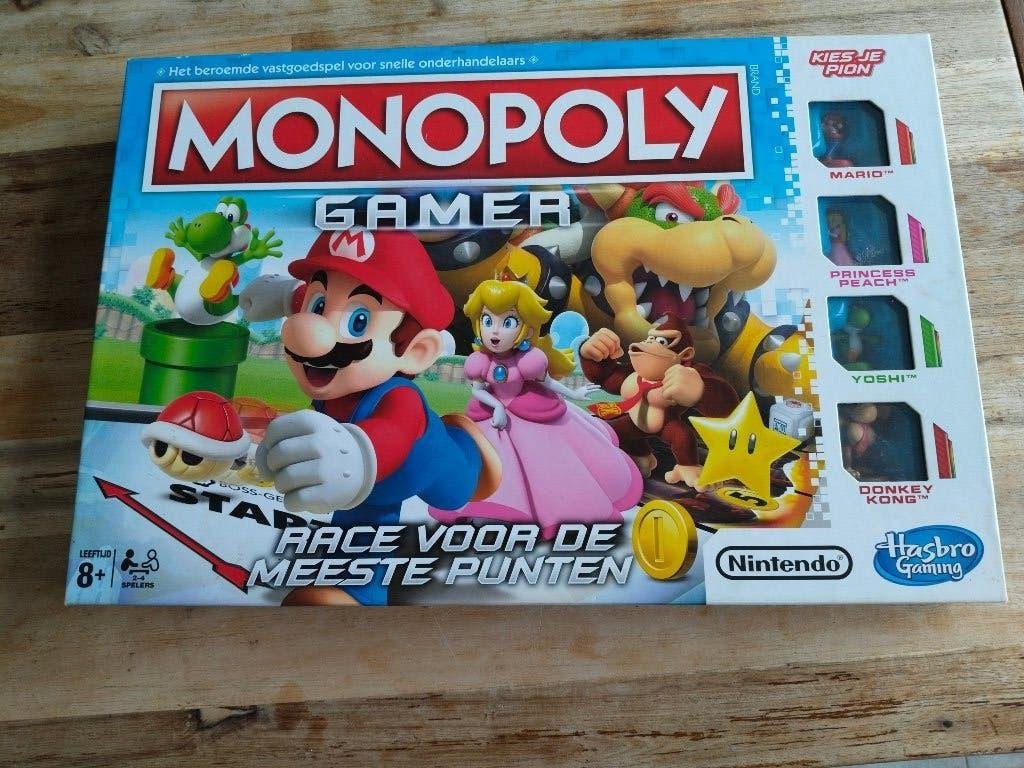 Monopoly gamer mario Nintendo, Een of twee spelers, Ophalen of Verzenden, Zo goed als nieuw, Hasbro