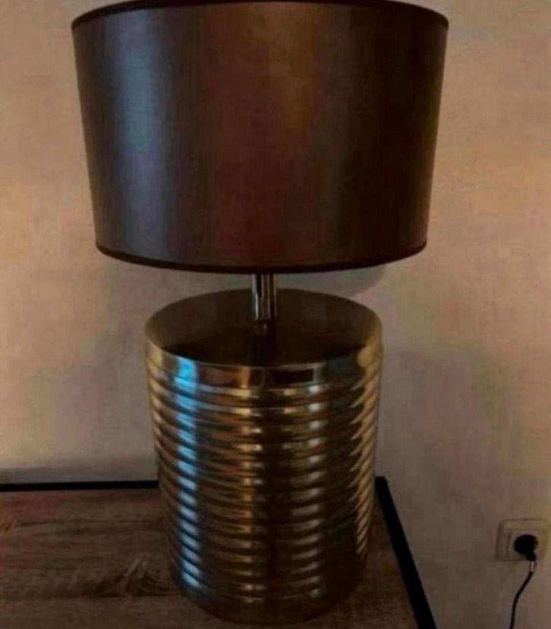 Rivièra Maison Docklands Ribbed Table Lamp gold, Ophalen of Verzenden, Zo goed als nieuw, Minder dan 50 cm