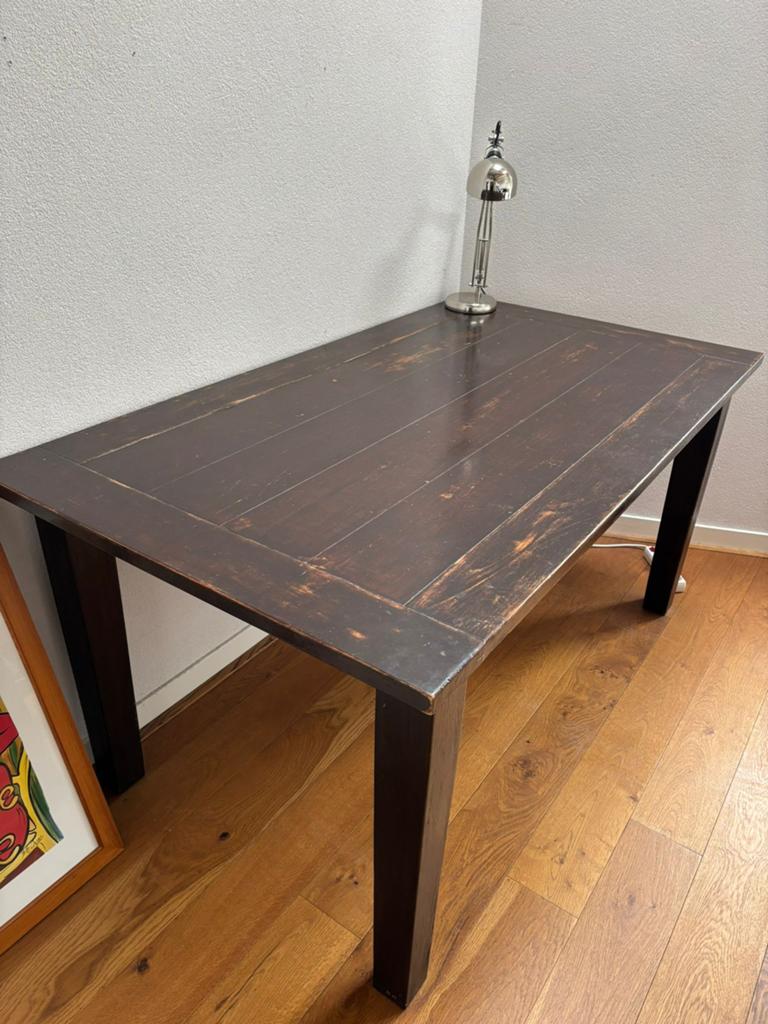 Houten eettafel, Huis en Inrichting, Tafels | Eettafels, Ophalen, Gebruikt, 50 tot 100 cm, 150 tot 200 cm