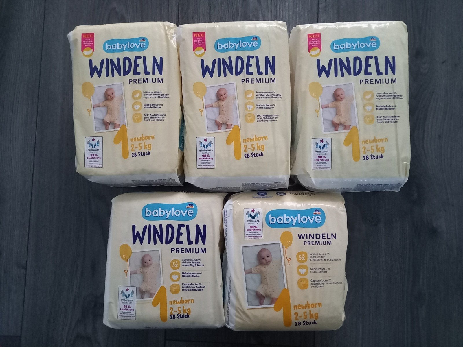 5x Babylove Premium Windeln Newborn 2-5 kg (28 stuks), Ophalen, Nieuw