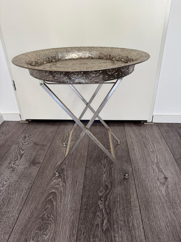 Bijzettafel oosterse stijl, Minder dan 55 cm, Rond, Zo goed als nieuw, Ophalen