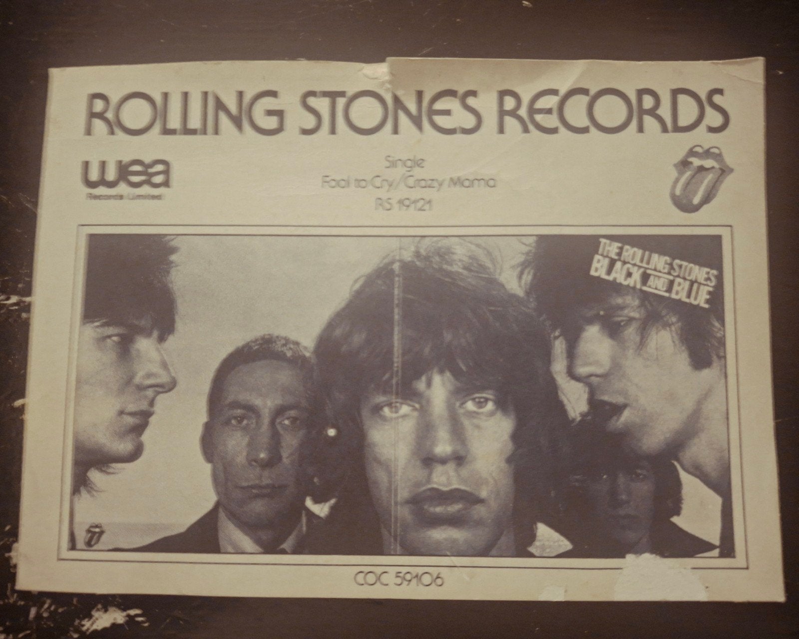 Rolling Stones 1976 Pers/VIP Uitnodiging Gatefold Promo, Gebruikt, Ophalen of Verzenden, Foto of Kaart, Film