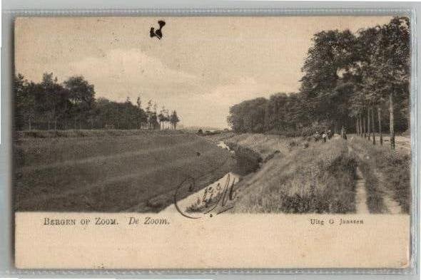 Bergen op Zoom De Zoom  st 1904, Verzamelen, Ansichtkaarten | Nederland, Ophalen of Verzenden, Voor 1920, Noord-Brabant