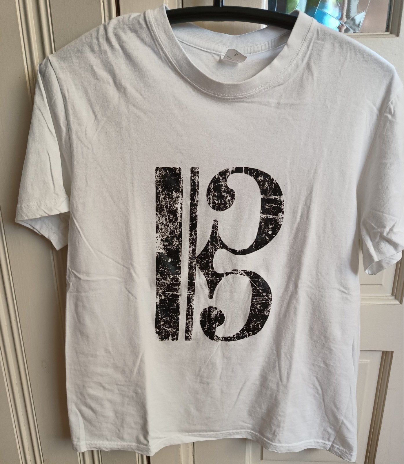Wit T-shirt met C-sleutel/altsleutel, Ophalen of Verzenden, Nieuw, Maat 48/50 (M), Wit