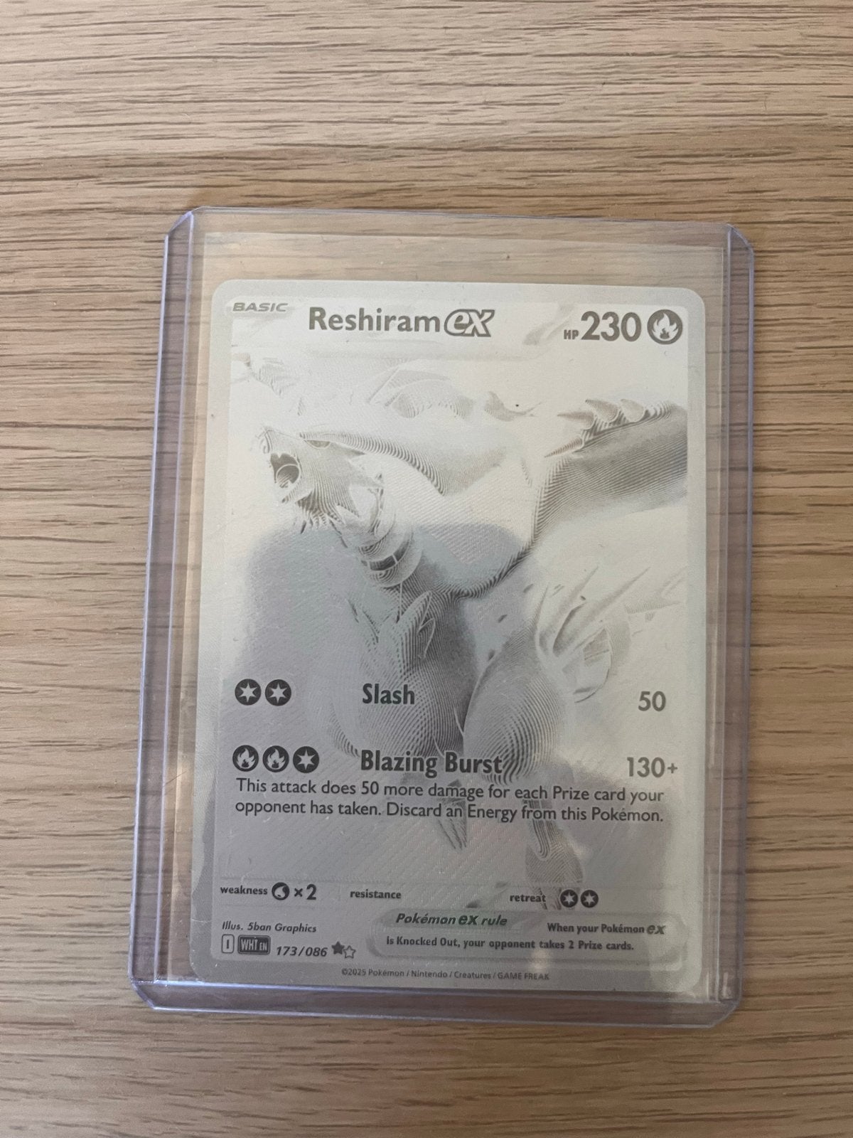 Reshiram ex white flare, Verzenden, Zo goed als nieuw, Losse kaart