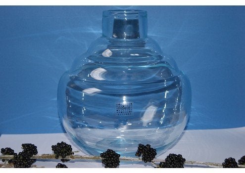 Nieuwe vaas blauw glas, Huis en Inrichting, Blauw, Nieuw, Ophalen of Verzenden, Glas