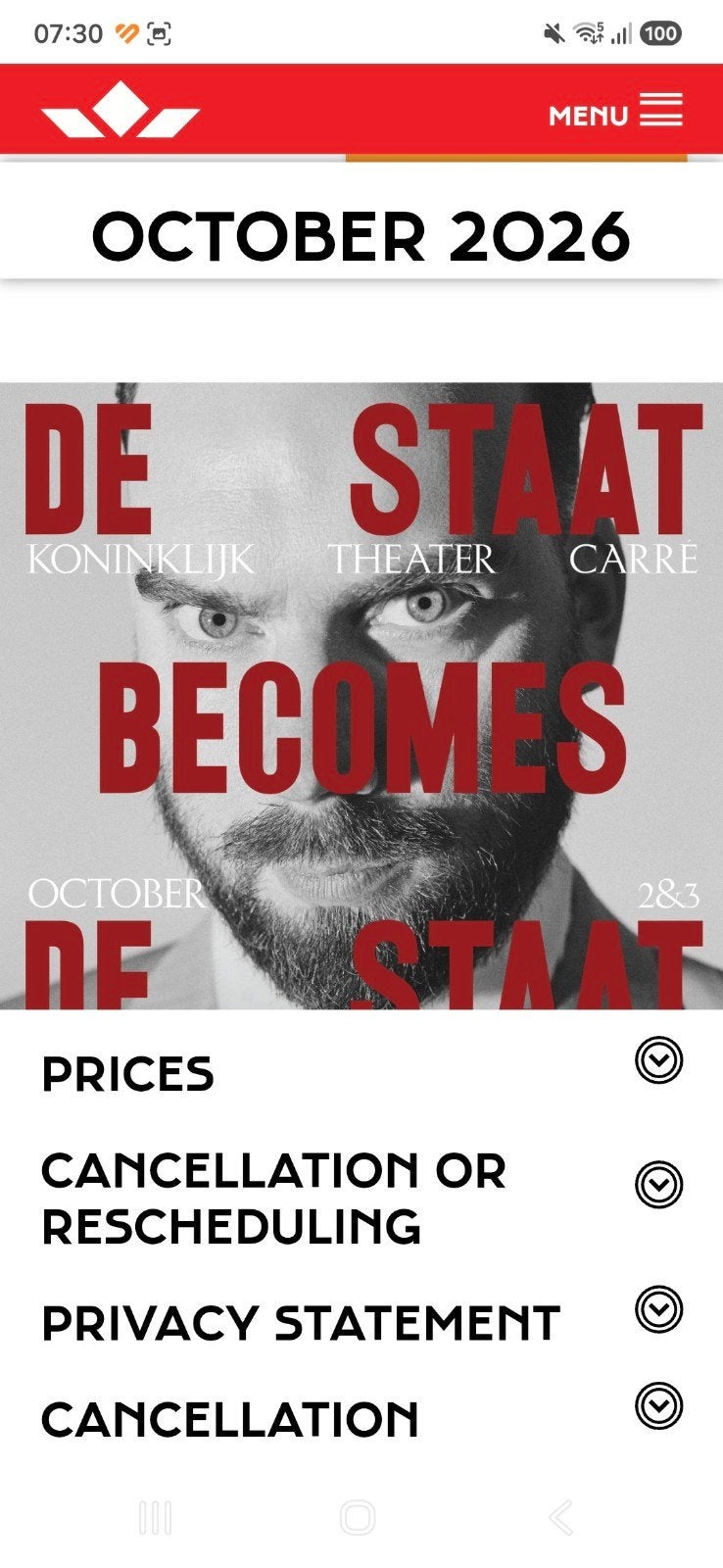 De Staat carré Amsterdam 2 okt, Twee personen