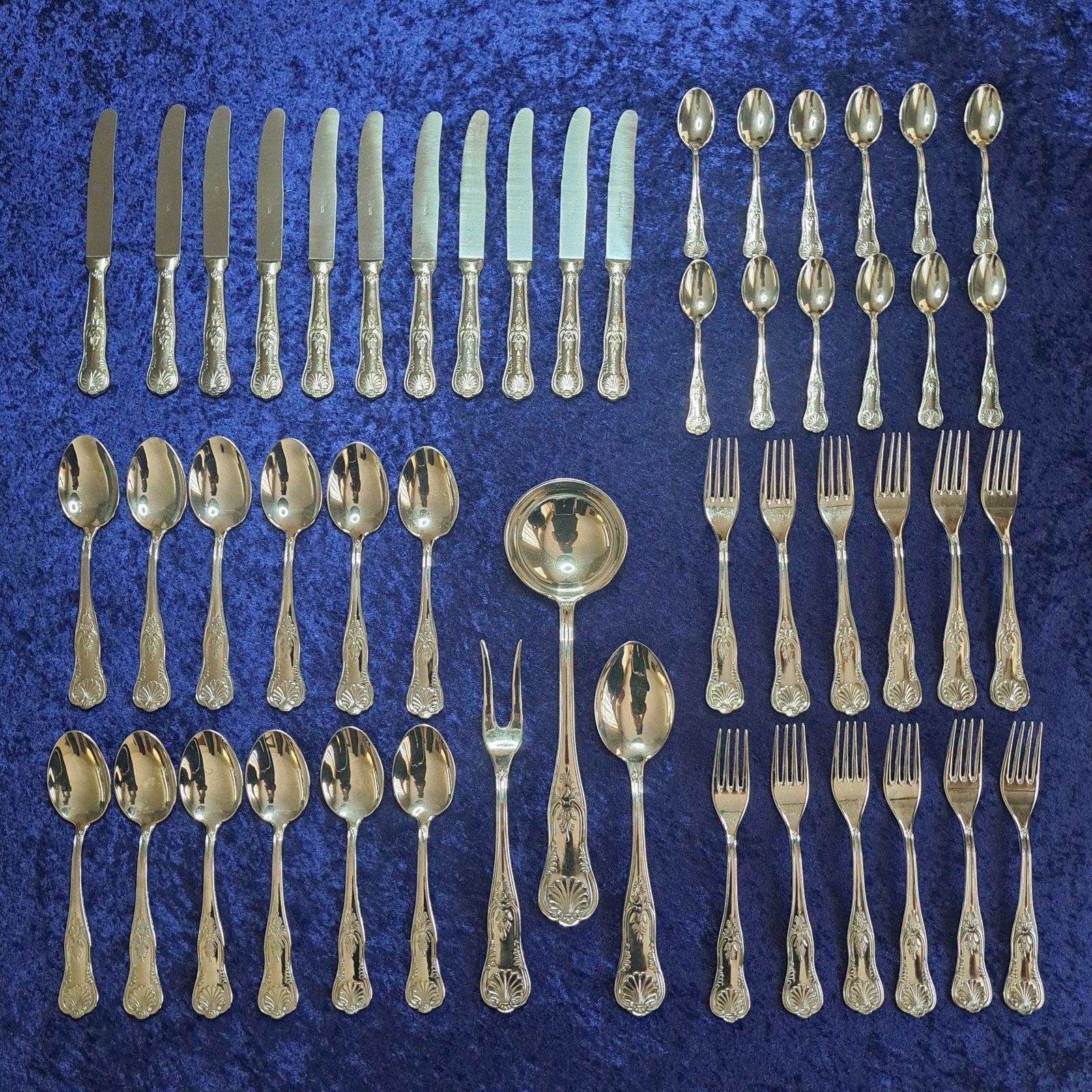 Prachtig verzilverd bestekset,  Rococo stijl, Antiek en Kunst, Antiek | Bestek, Ophalen of Verzenden