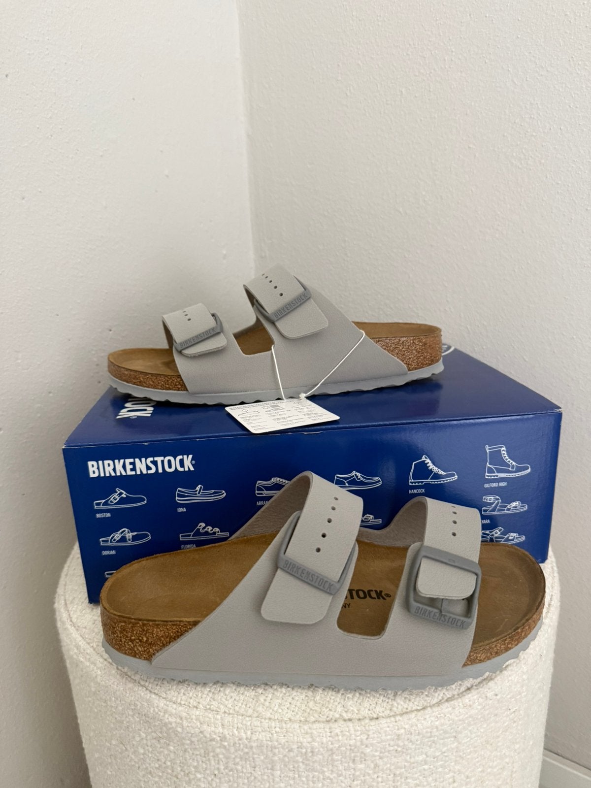 Birkenstock arizona bs stone coin grijze sandalen Maat 39, Kleding | Dames, Nieuw, Grijs, Sandalen of Muiltjes, Ophalen of Verzenden