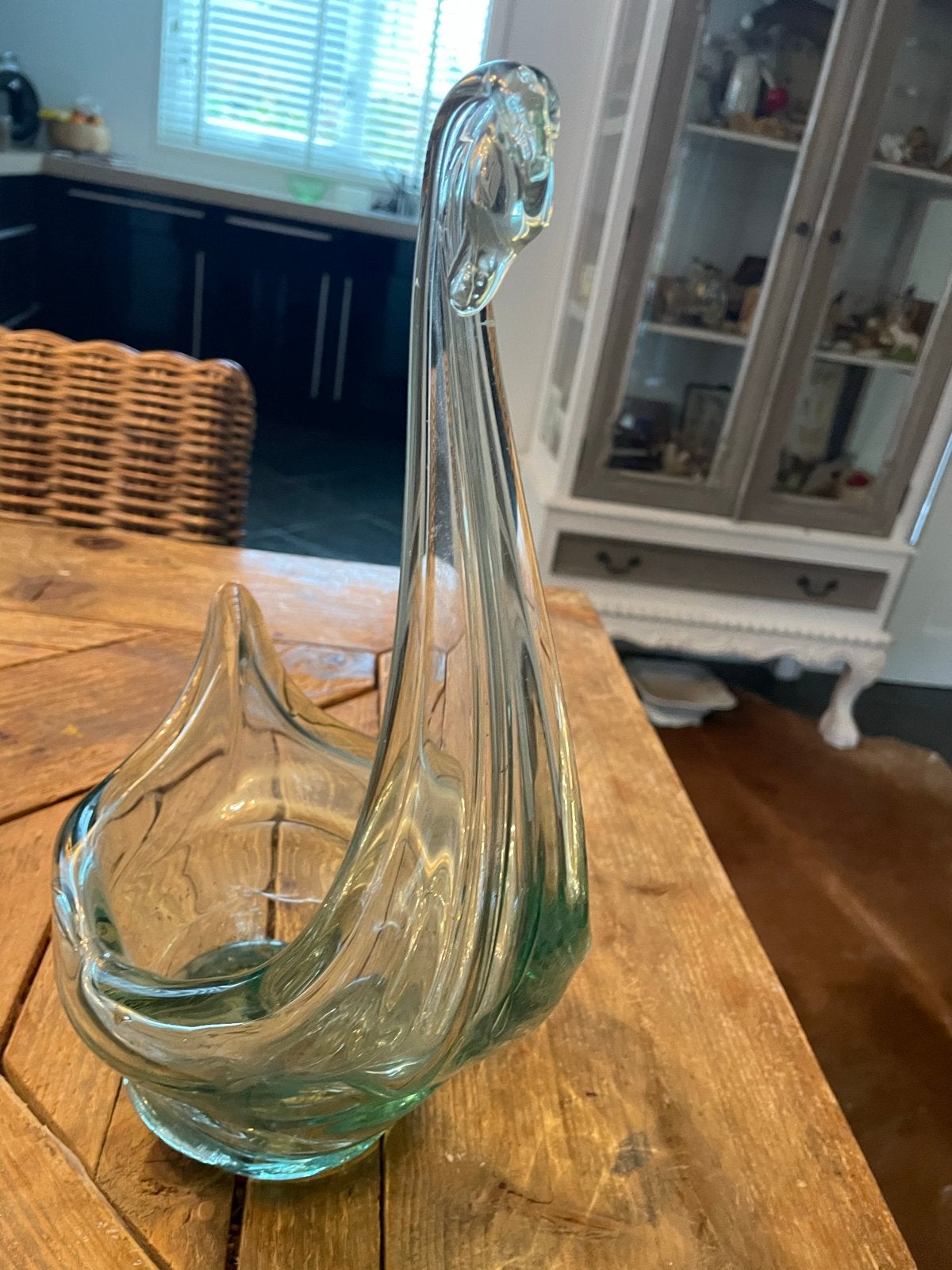 Elegante Glazen Zwaan Decoratie - Handgemaakt Glas, Ophalen of Verzenden