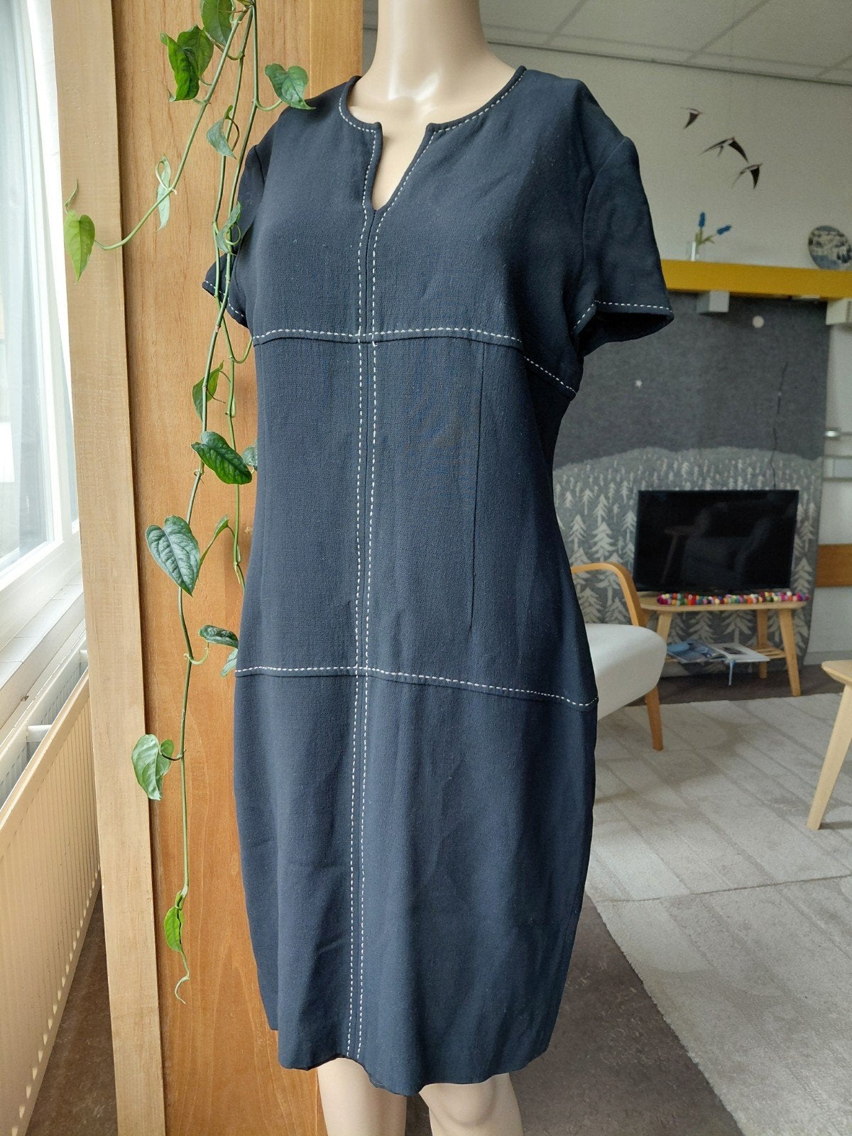 Mooi elegant jurkje Cordona M, Maat 38/40 (M), Verzenden, Cordona, Zwart