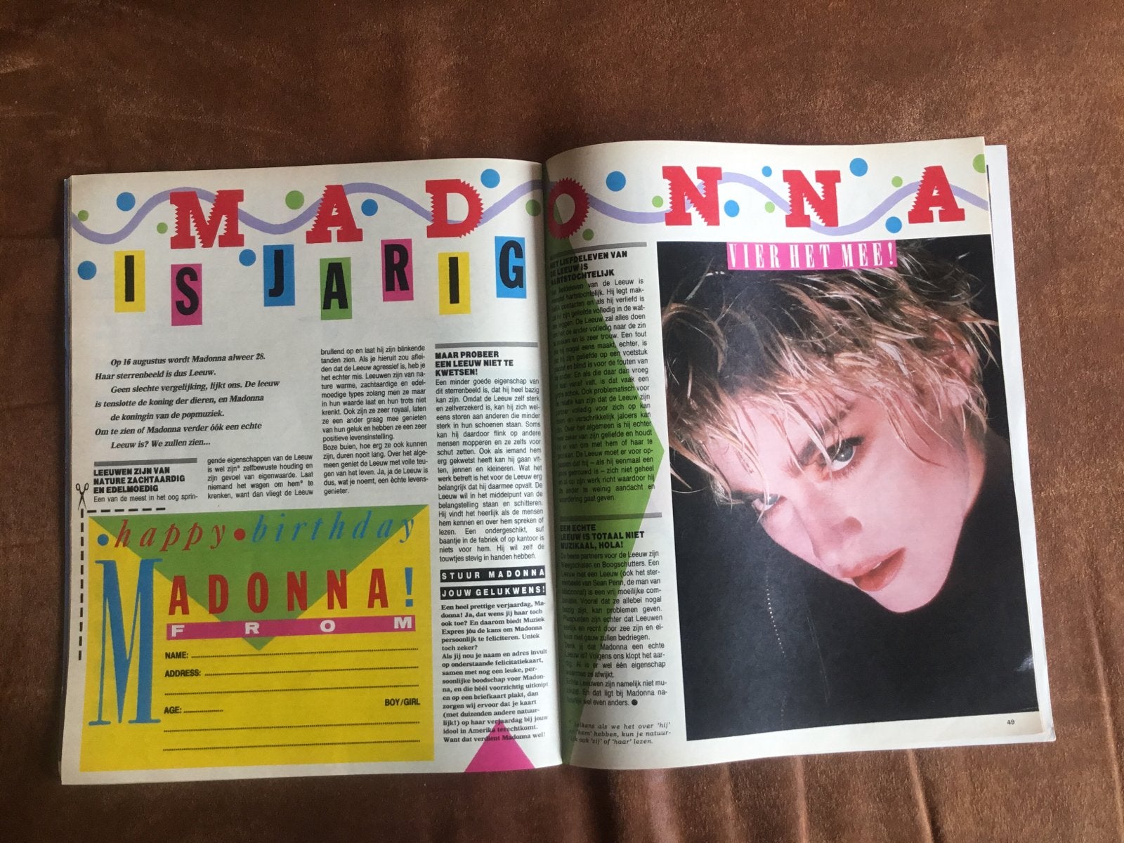 Muziek Expres - Madonna Special - 1986, Ophalen, Gelezen, Muziek, Film of Tv