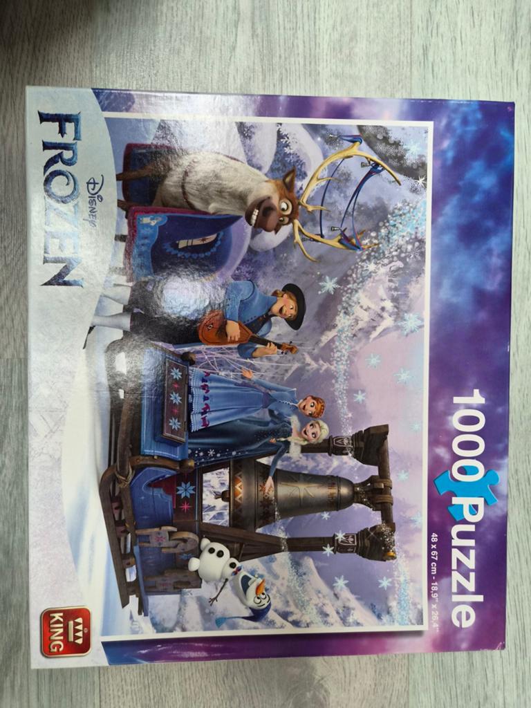 Puzzel disney frozen 1000 stukjes, Ophalen of Verzenden, Meer dan 50 stukjes, Zo goed als nieuw, 6 jaar of ouder