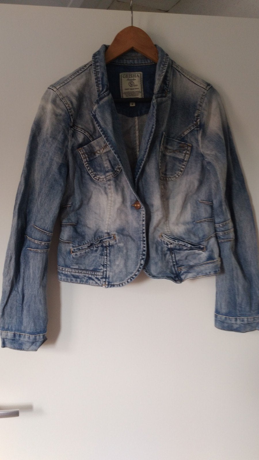 leuk jeans jasje van Geisha maat M, Maat 38/40 (M), Geisha, Blauw, Ophalen of Verzenden