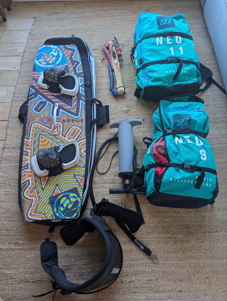 North 2017 Kiteset with Bar, Harness, bag and pump, Ophalen