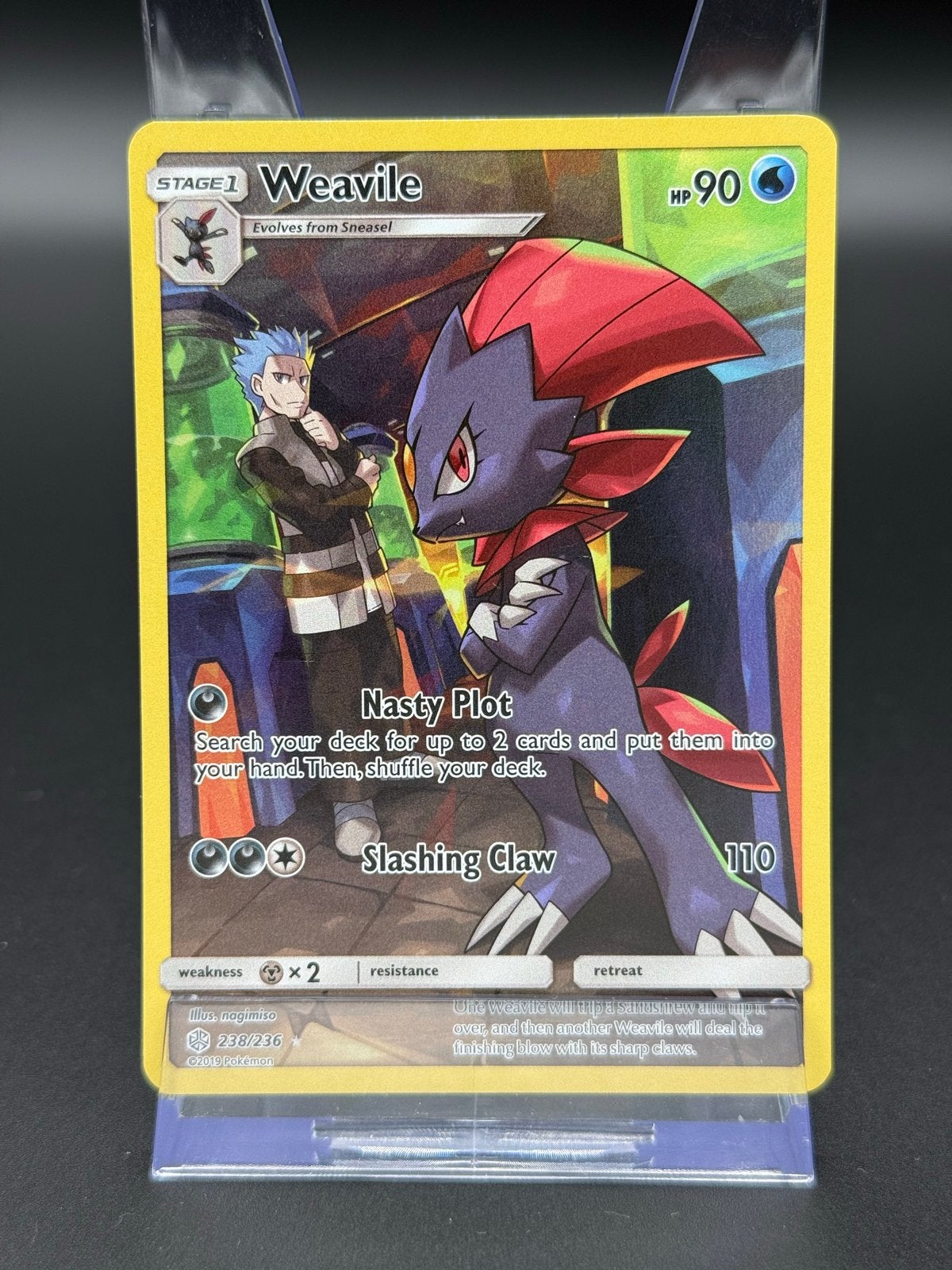 Weavile - Pokémon Cosmic Eclipse - #238/236 CEC, Hobby en Vrije tijd, Verzamelkaartspellen | Pokémon, Zo goed als nieuw, Losse kaart