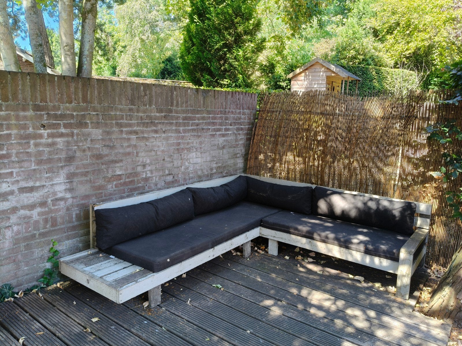 Hoekbank tuin, Ophalen, Gebruikt, Hout