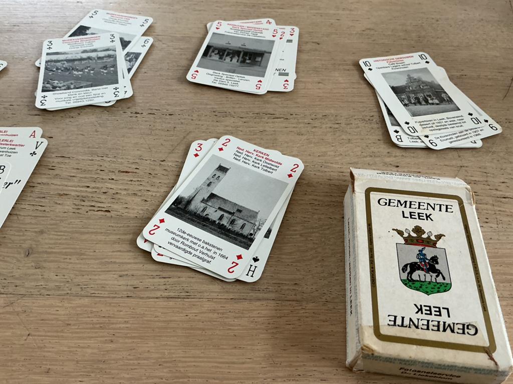Compleet kaart en kwartetspel gemeente Leek.Westerkwartier, Ophalen of Verzenden