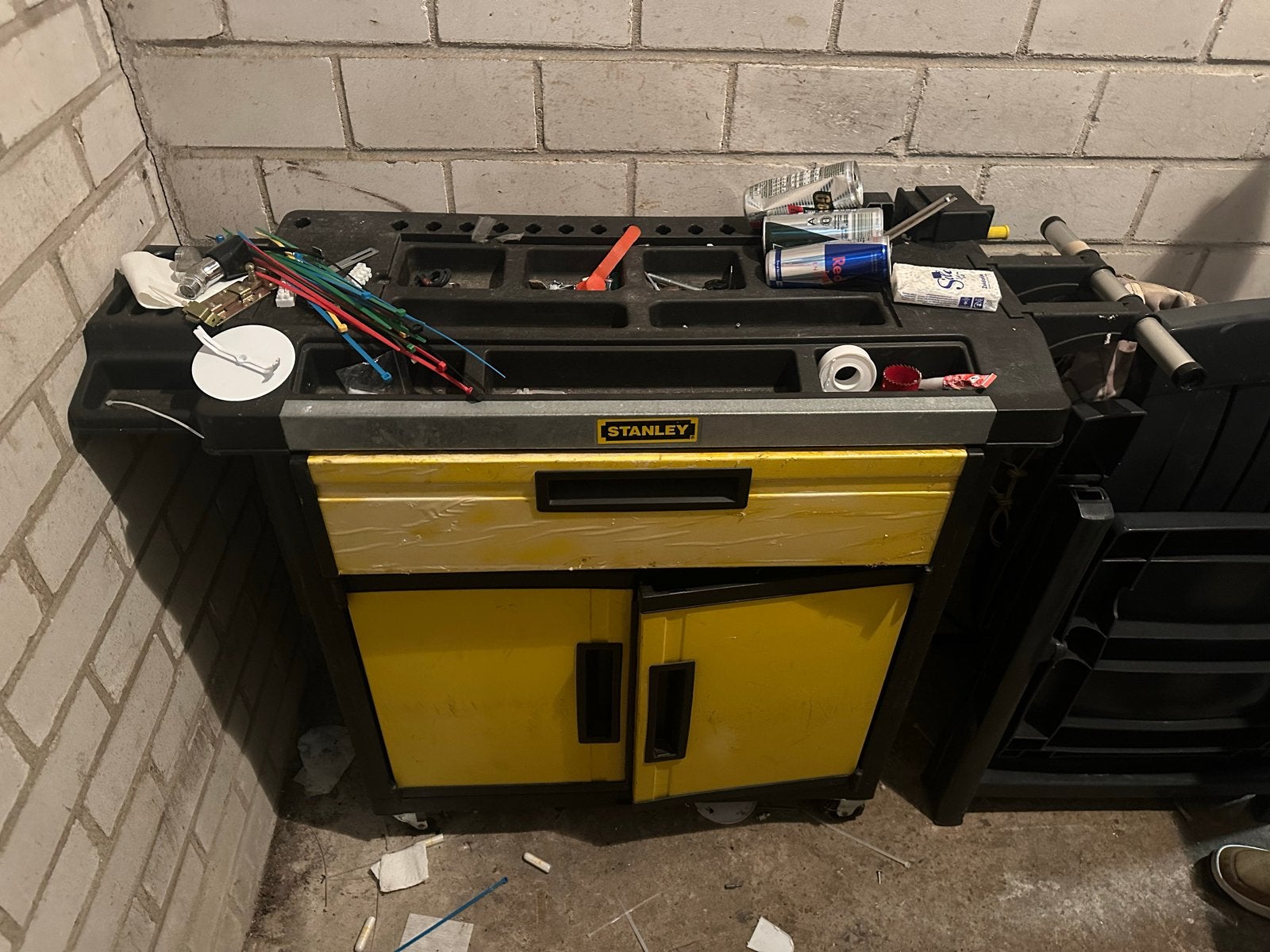 Gereedschapswagen met lade en kast, Ophalen, Gebruikt, Gereedschapsopslag, Stanley