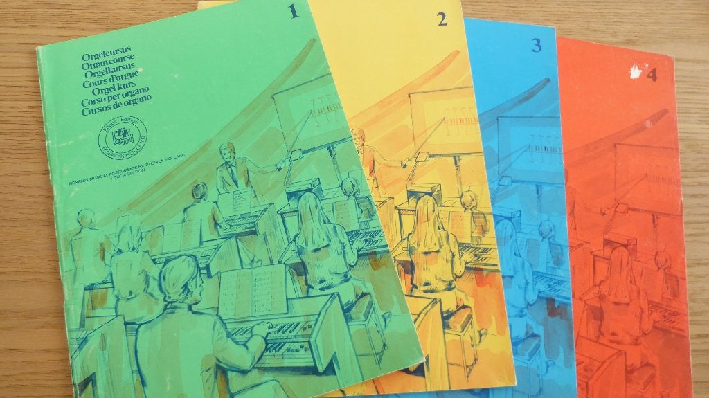Orgelcursus deel 1, deel 2, deel 3 en deel 4 tezamen, Ophalen of Verzenden, Zo goed als nieuw, Les of Cursus, Orgel