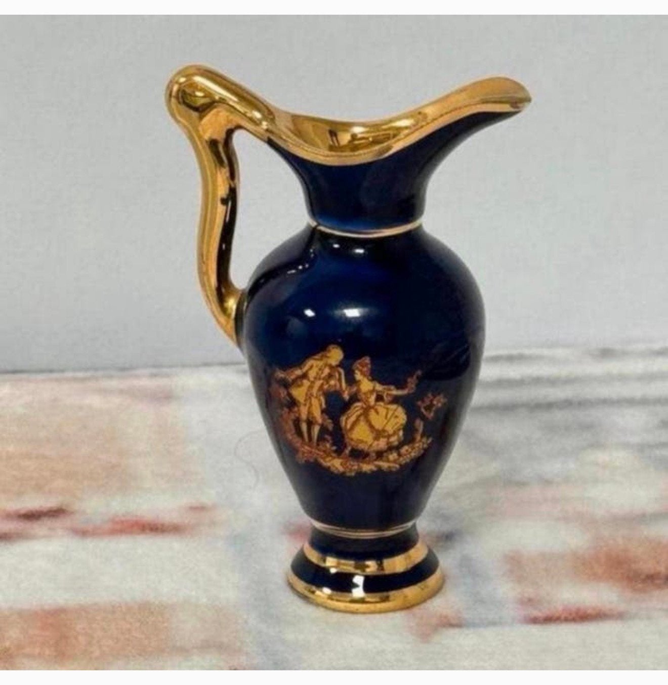 Miniatuur Limoges porseleinen kan vaas antiek france paris, Ophalen of Verzenden