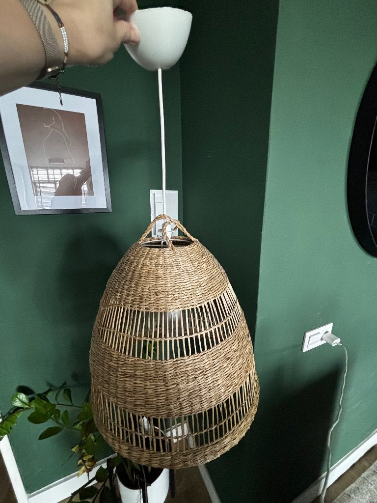 IKEA Torared hanglamp, Huis en Inrichting, Ophalen of Verzenden, Zo goed als nieuw, Natuurlijk materiaal, E27 (groot)