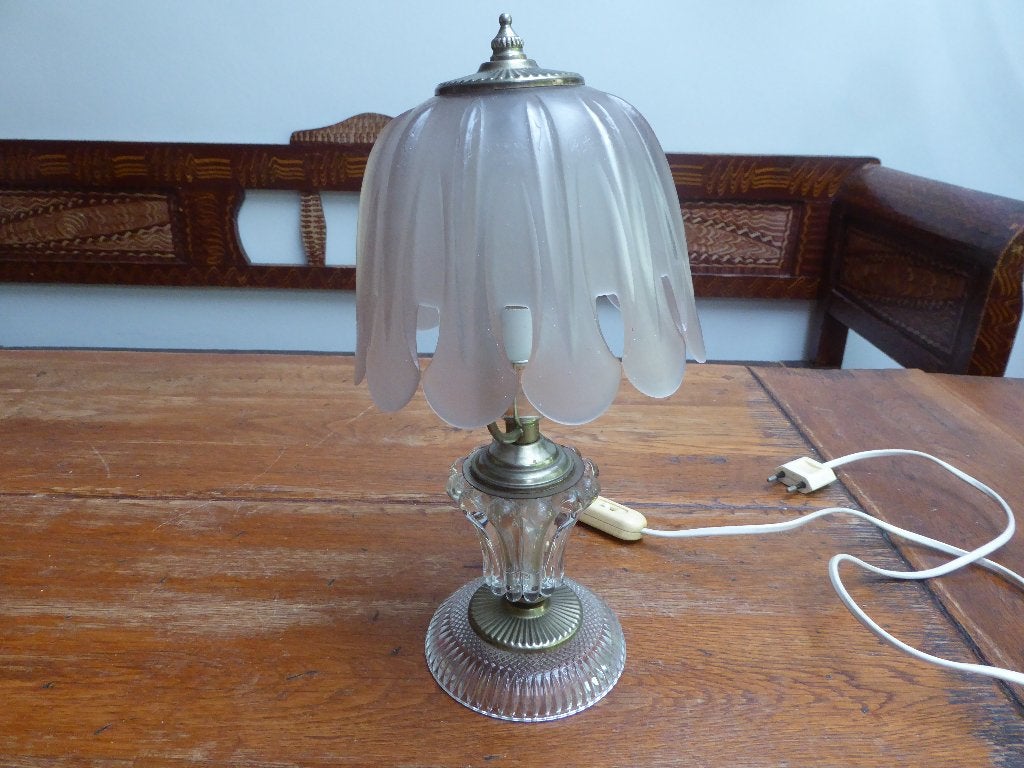 Vintage glazen lampje, Antiek en Kunst, Ophalen of Verzenden
