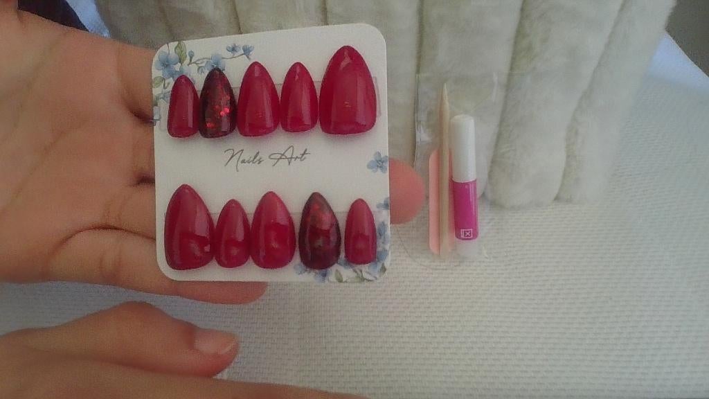 Press on nails, Nieuw, Ophalen of Verzenden, Rood, Handen en Nagels